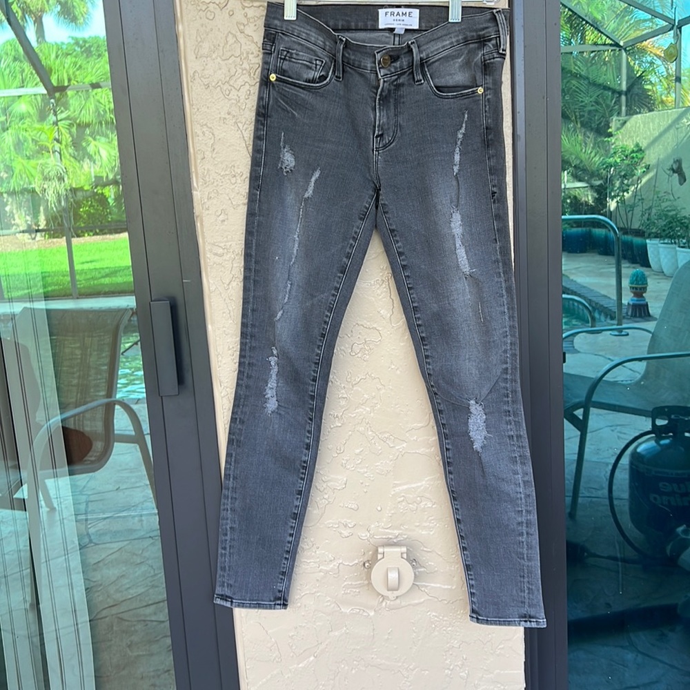 Frame denim size 25 gray really cool jeans